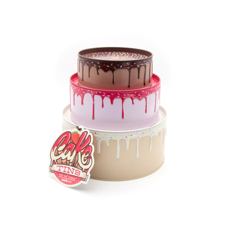 Set of 3 sales cake storage tins